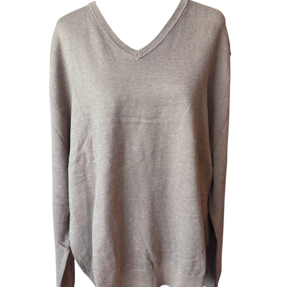 Ralph Lauren Men's Light Tan Crewneck Sweater 100% Pima Cotton Size XL
